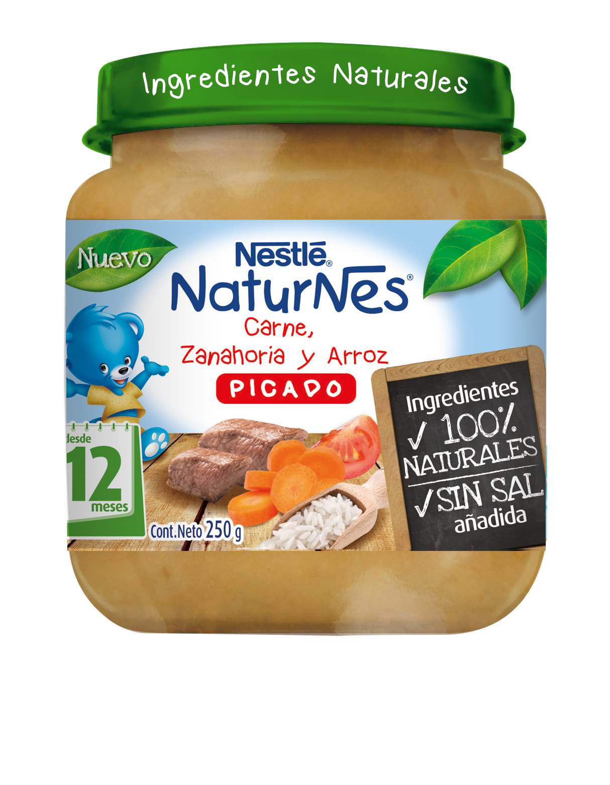 PICADO CARNE,ZANAH,ARROZ 250 GR                   